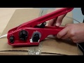 how to use strapping tensioner & sealer tool