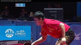Table Tennis Men's Team Singapore vs Malaysia Match 3 | 28th SEA Games Singapore 2015