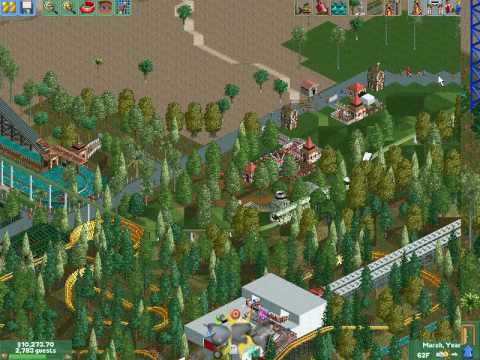 Video of game play for RollerCoaster Tycoon 2