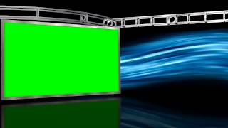 Virtual Studio With Green Screen Wall And Motion Background - Free Download Link - Free Use