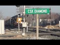 CSX SD40-3 boxcar logo sharp looking loco 4 locomotive lashup
