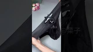 Clic Crotchless Polka Dot Black Hose
