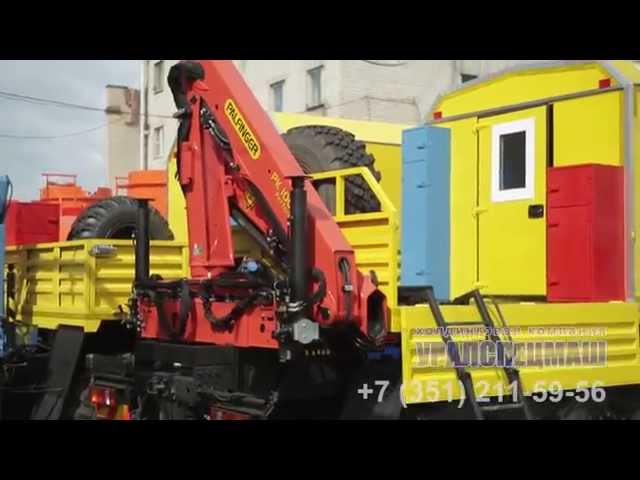 Автомастерская передвижная Камаз-43118, с КМУ Palfinger PK10000, производство ООО Уралспецмаш