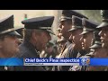 LAPD Chief Charlie Beck Makes His Final Inspection In Downtown LA