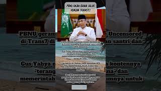 Pbnu Akan Bawa Trans7 Ke Jalurr Hukum