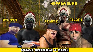 Meme Kisah 3 Pilot Yang Terdampar Di Pulau Kanibal Versi Animasi Meme