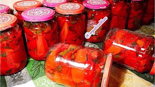 Qiş Üçün Yağda Qirmizi Bi̇ber Konservasisalati.красный Перец В Масле На Зиму.kirmizi Bi̇ber Konserve