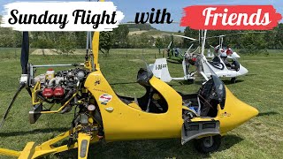 Gyrocopter - Autogiro Ela07 - Sunday Gyrocopter Flight With Three Friends - May 2022