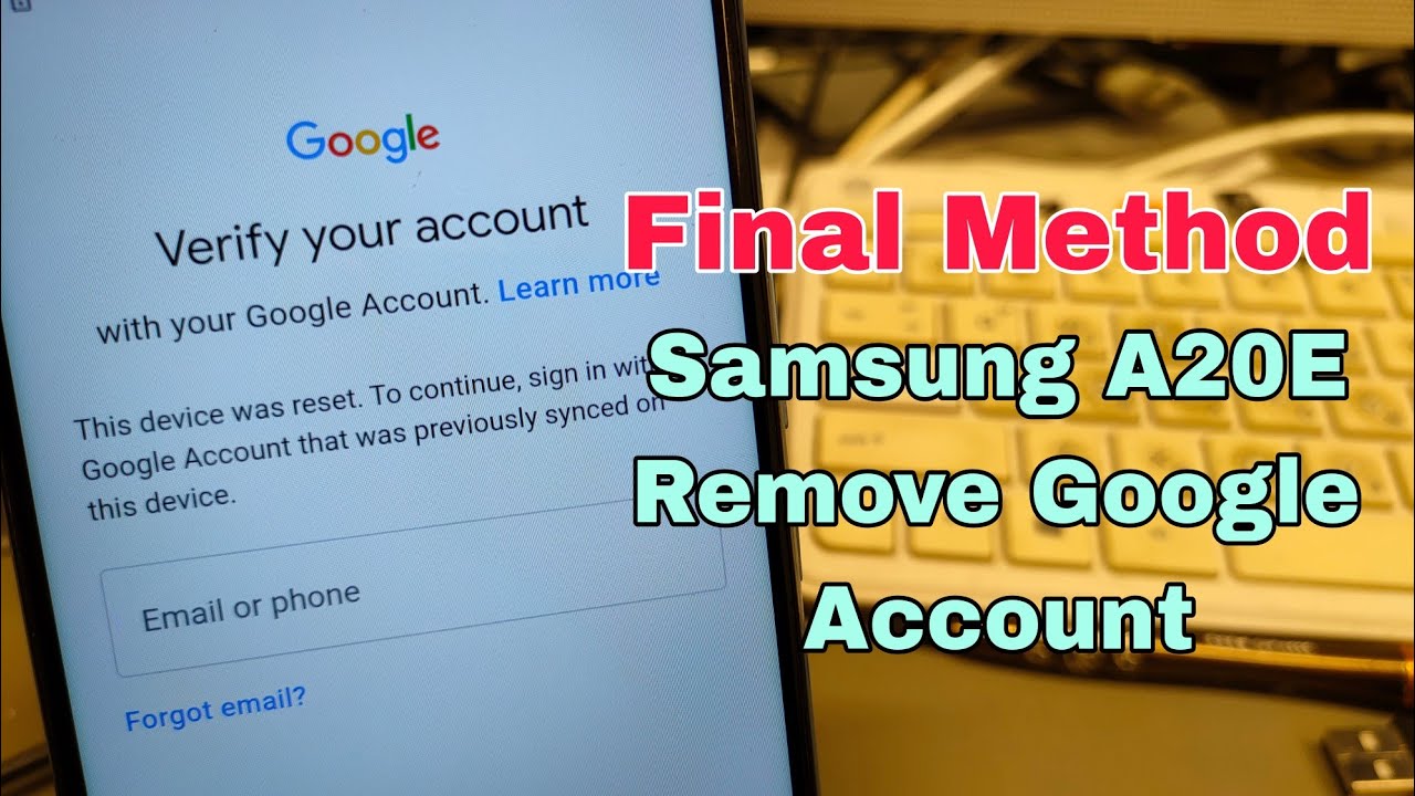Final Method!!! Samsung A20e (SM-A202F). Remove Google Final Method!!! Samsung A20e (SM-A202F). Remove Google
