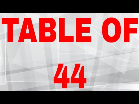 Table of 44