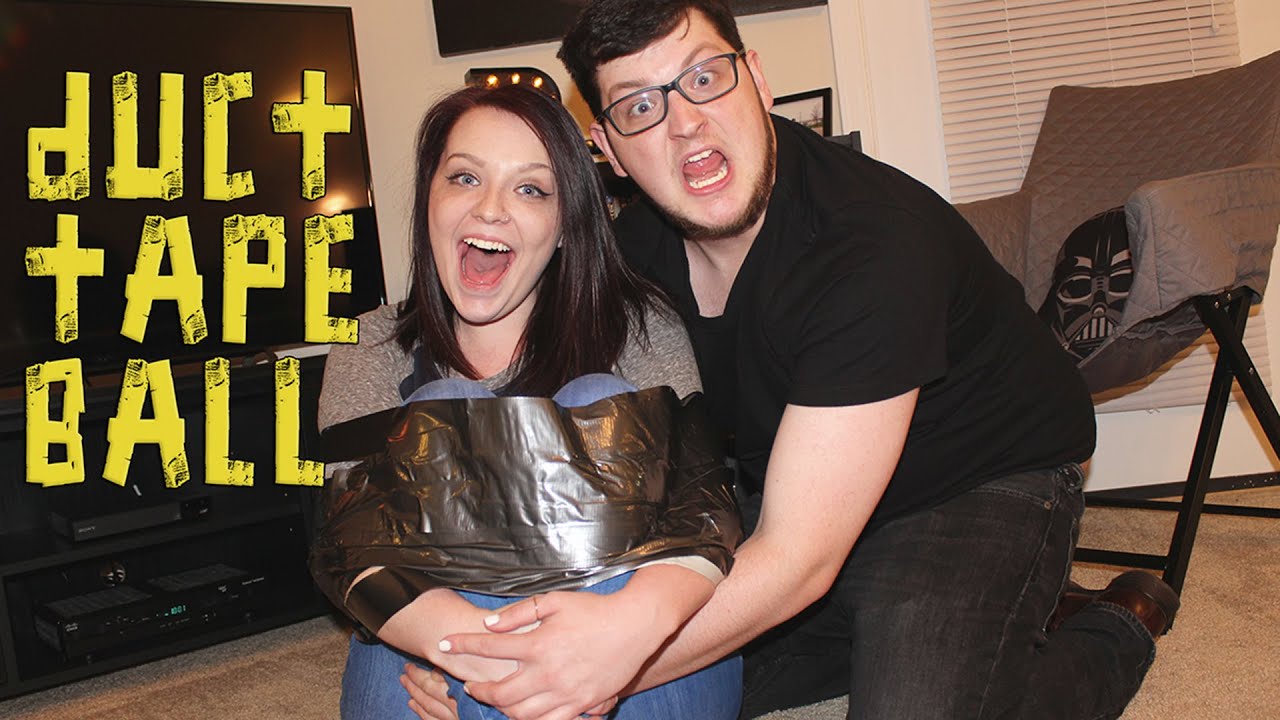 Guy wraps girlfriend duct tape