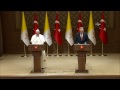 Erdoğan: Papa ile bakışımız aynı - Erdoğan: We have similar point of view with Pope
