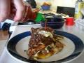 Camo Black Extra 24oz (12.2% ABV) and Taco Omlet