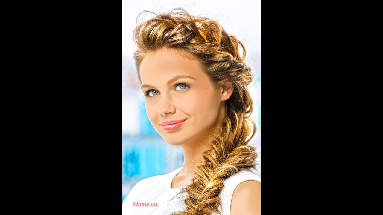 Причёска из косы на бок Причёска из косы на бок