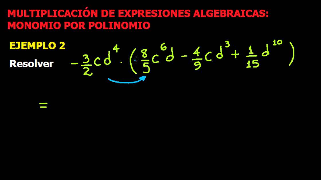 MULTIPLICACION DE MONOMIO multiplicacion de monomio: