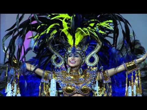 Miss PanamĂĄ, Carolina Brid en Traje de FantasĂa en el Miss Universo 2013 en MoscĂș.