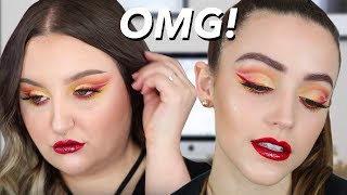 I Tried Following A Rawbeautykristi Makeup Tutorial...omg Hot Fire Cut Crease