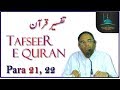 Tafseer e Quran para 21 & 22 By Sheikh Hafiz Jalaluddin Qasmi