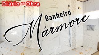 Tenho um BANHEIRO "MÁRMORE" 😱😱😱 EMOCIONADA❤️BANHEIRO DOS SONHOS, está ficando muito lindo😍Gratidão🙏🙌