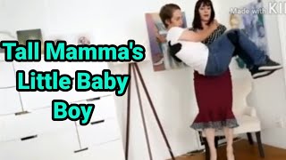 Tall Mamma's Little Babh Boy | Tall Woman Short Man | Tall Girl Lift Carry