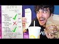 Only Eating 100% CORRECT Drive Thru Orders! (IMPOSSIBLE 24 Ho...