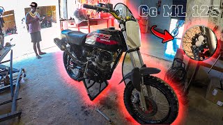 Cg Ml De Velocross- Guidão Novo & Adpatando Freio De Bross