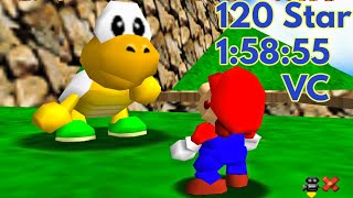 Super Mario 64 120 Star Speedrun In 15855 Current Pb
