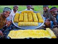 BIGGEST EGG ROLL | Rolled Egg Omelette with 1000 Eggs | Korean Street Food Recipe Cooking In Village