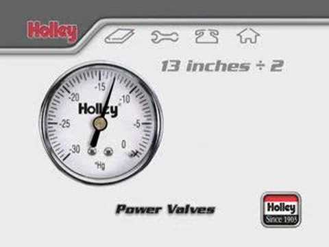 Holley Power Valve Chart