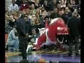 Title:Dino Eats the Floor Description:Dino mascot looses control and eats the floor. Crtsy. 42 News, B'ham,AL