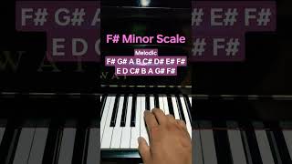 F Sharp Minor Melodic Scale - Piano Tutorial