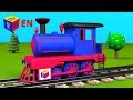 Educational cartoons for children. Construction game. Steam locomotive. Choo-choo trains for kids.