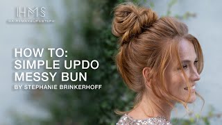 How-To: Simple Updo With Messy Bun by Stephanie Brinkerhoff