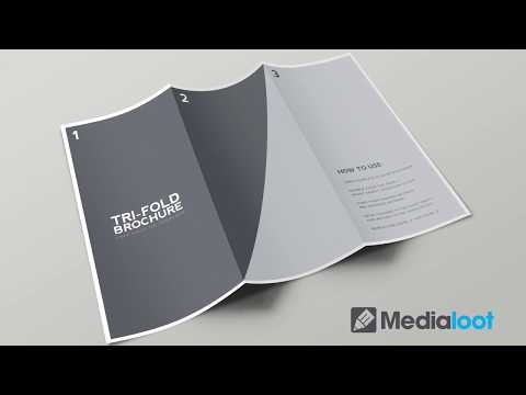 Tri Fold Brochure Mockup Template Demonstration