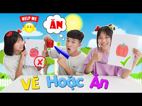 Thử Thách Vẽ Hoặc Ăn | Họa Sĩ Nhí Đại Chiến ♥ Min Min TV Minh Khoa