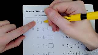 05/03/21 Maths - Subtracting Simple Fractions & Mixed Numbers