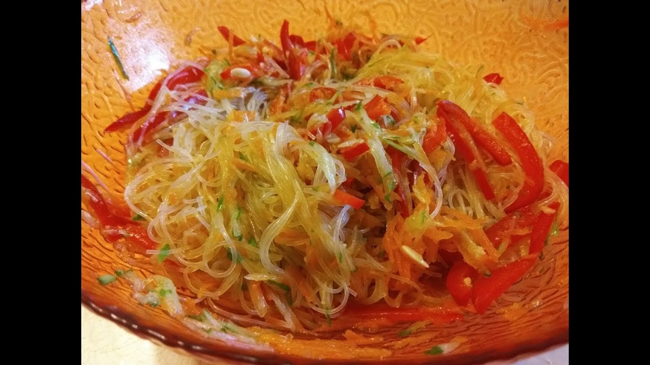Салат из овощей и фунчозы рецепт с очень вкусный Салат из овощей и фунчозы рецепт с очень вкусный