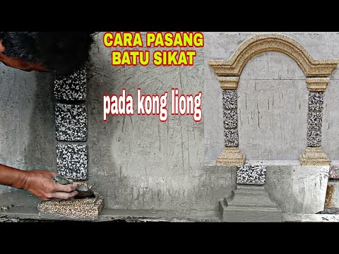 HOW TO INSTALL THE STONE BRUSH‼️ON KONG LIONG‼️ FOR THE LIVING ROOM