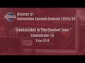 Comfortable In The Comfort Zone (D51 Evaluation Speech Contestant #5)