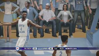NCAA Basketball 10 (Rosters Updated for 2018 2019 Season) Tennessee Tech vs North Carolina