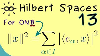Hilbert Spaces 13 Parsevals Ideny