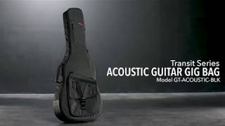 Gator Cases GT-ACOUSTIC-BLK Transit Series Acoustic Guitar Gig Bag