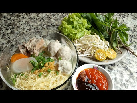Cách nấu HỦ TIẾU MÌ BÒ VIÊN thơm ngon - Món Ăn Ngon Mỗi Ngày