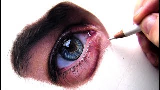 Drawing a Eye in Colored Pencil