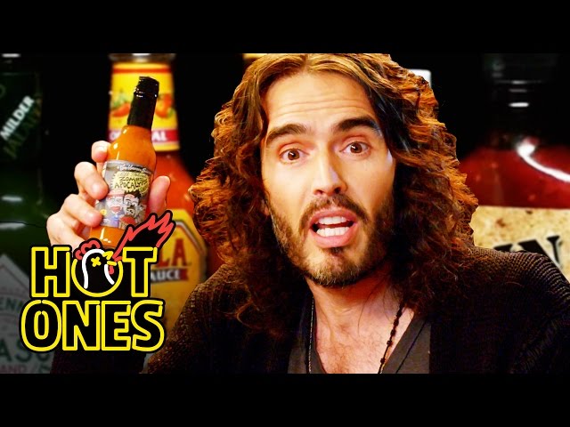 Russell Brand Achieves Enlightenment While Eating Spicy Wings - Video