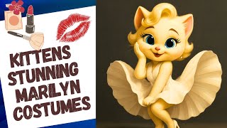 Dressed Up Kittens In Marilyn Monroe Costumes For Halloween