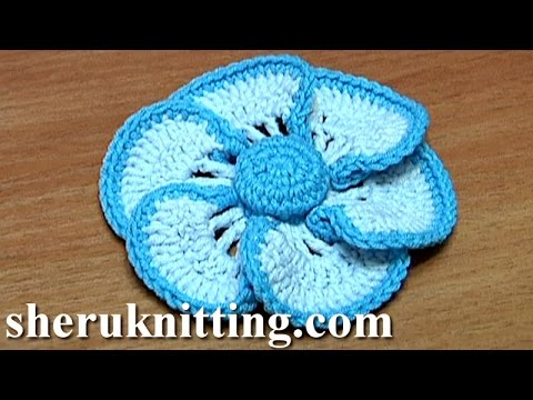 Crochet Flower Crochet Button Center Tutorial 40 Crochet ...