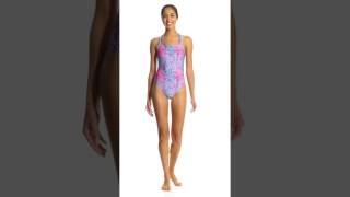 Speedo Missy Franklin Endurance Lite Splash Magic Double Cross Back One Piece... Swimoutlet