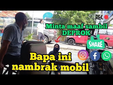 Bapak ini nabrak mobil #nabrakmobil #gerobaknabrakmobil