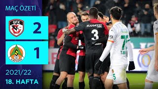 Özet Gaziantep Fk 2-1 Aytemiz Alanyaspor 18. Hafta - 202122